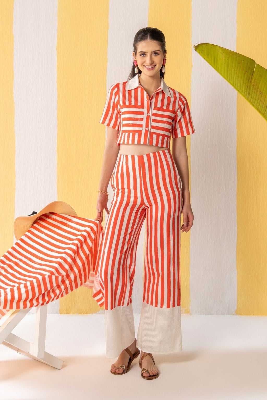 Red & White Striped Co-ord Set