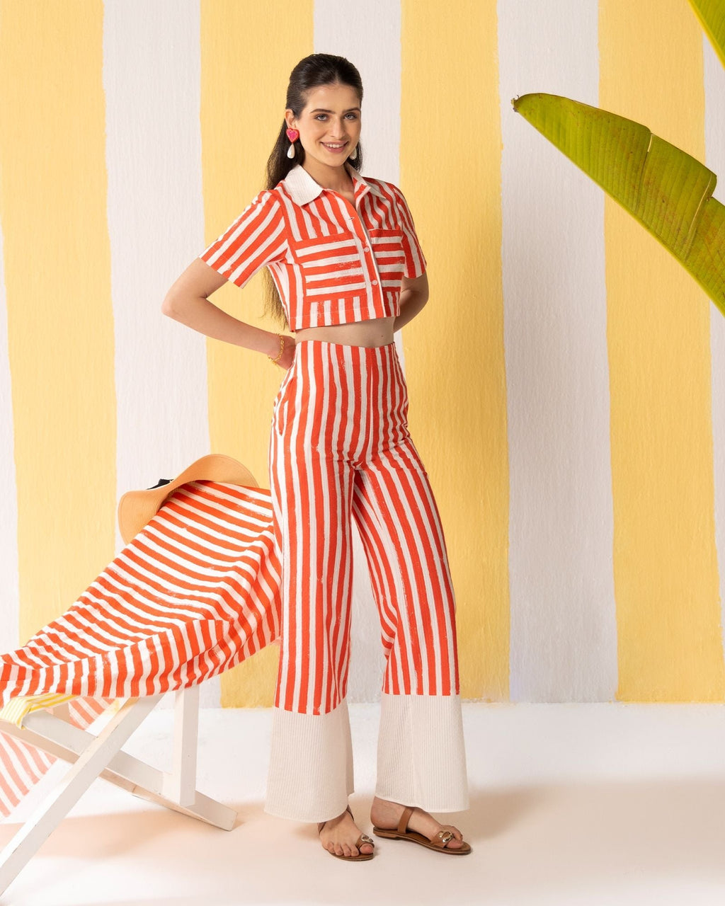 Red & White Striped Co-ord Set