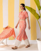 Red & White Striped Co-ord Set