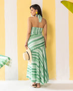 Green Striped Maxi Dress