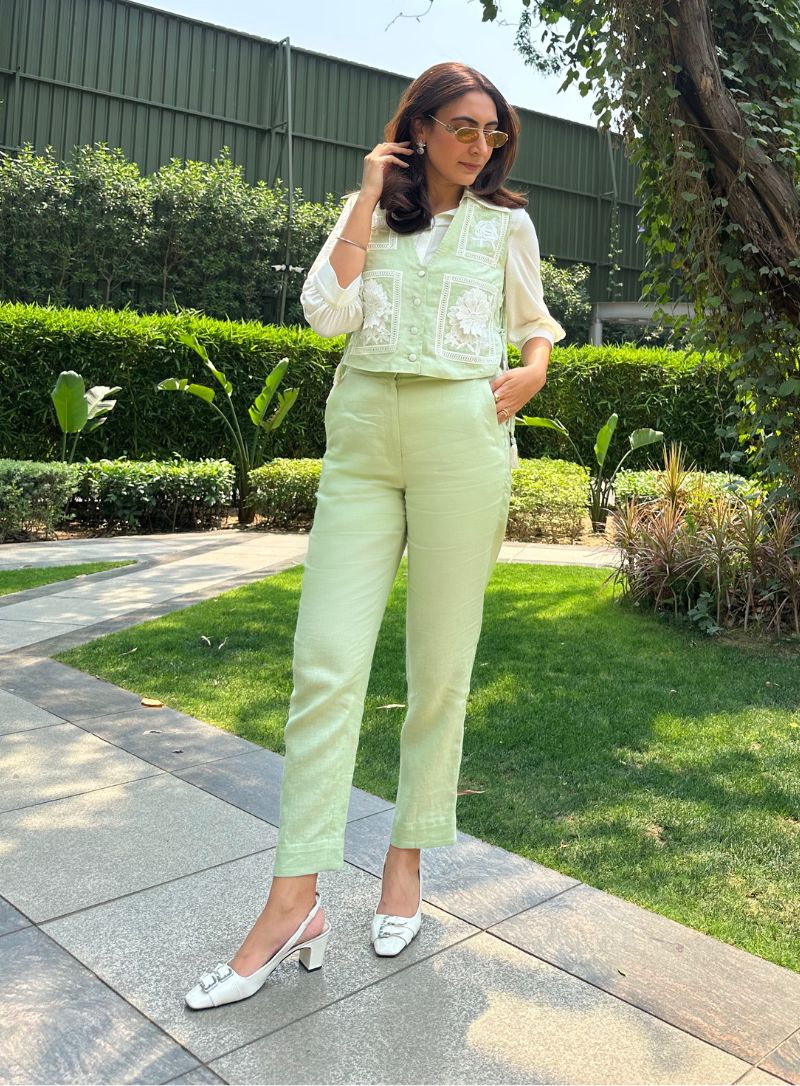 Deepicka Nagpal in Genie Co-ord Set (Matcha)