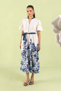 Blue Floral Midi Dress