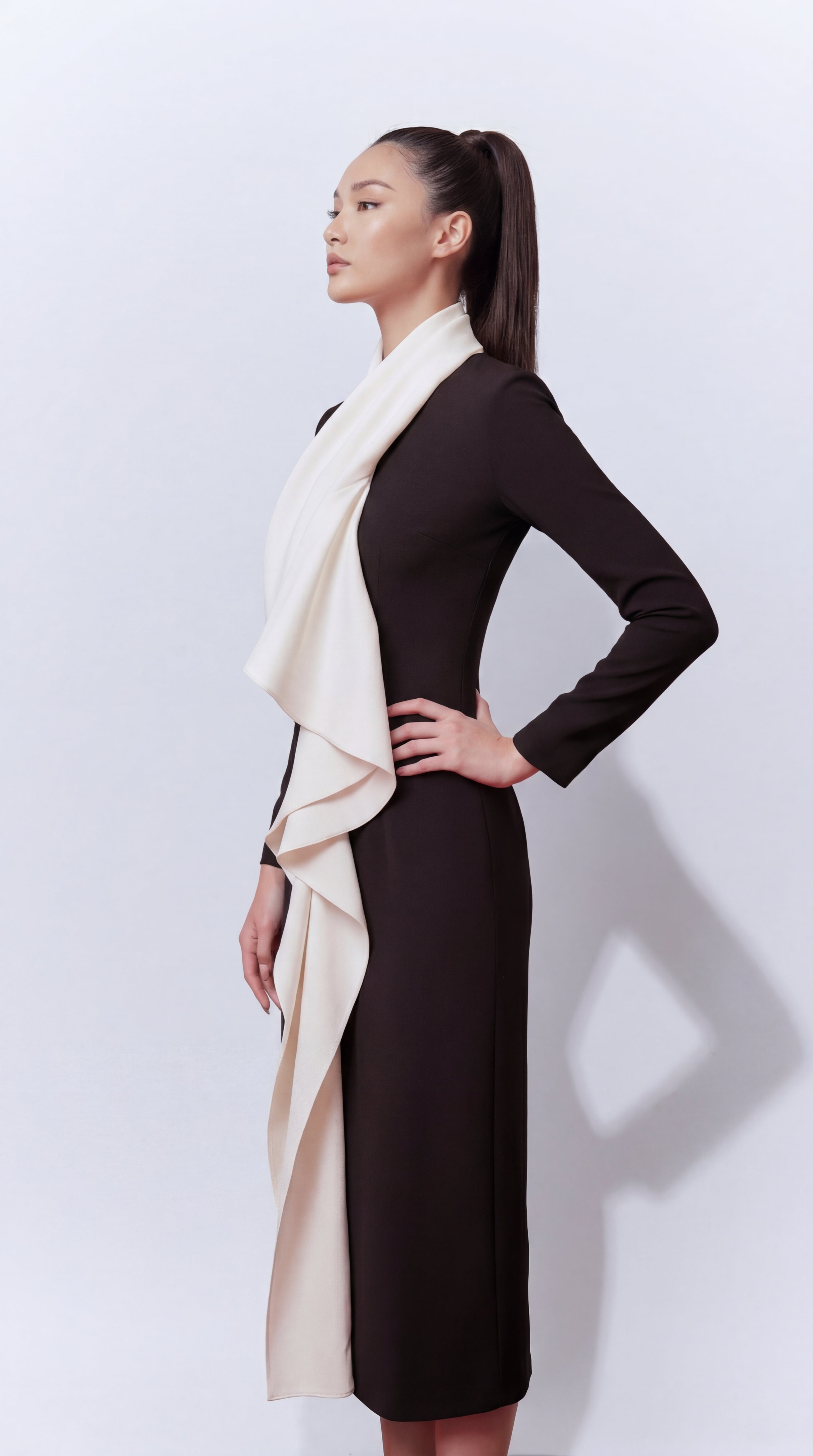 Noir Cascade Dress