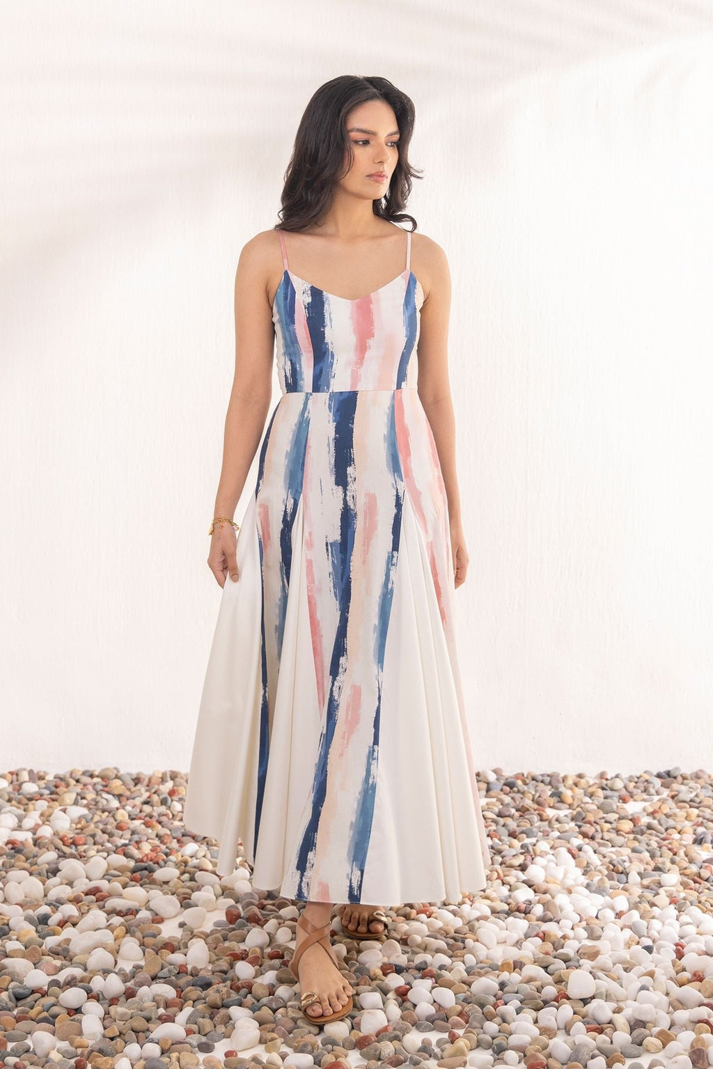 Blush Brushstroke Maxi Dress