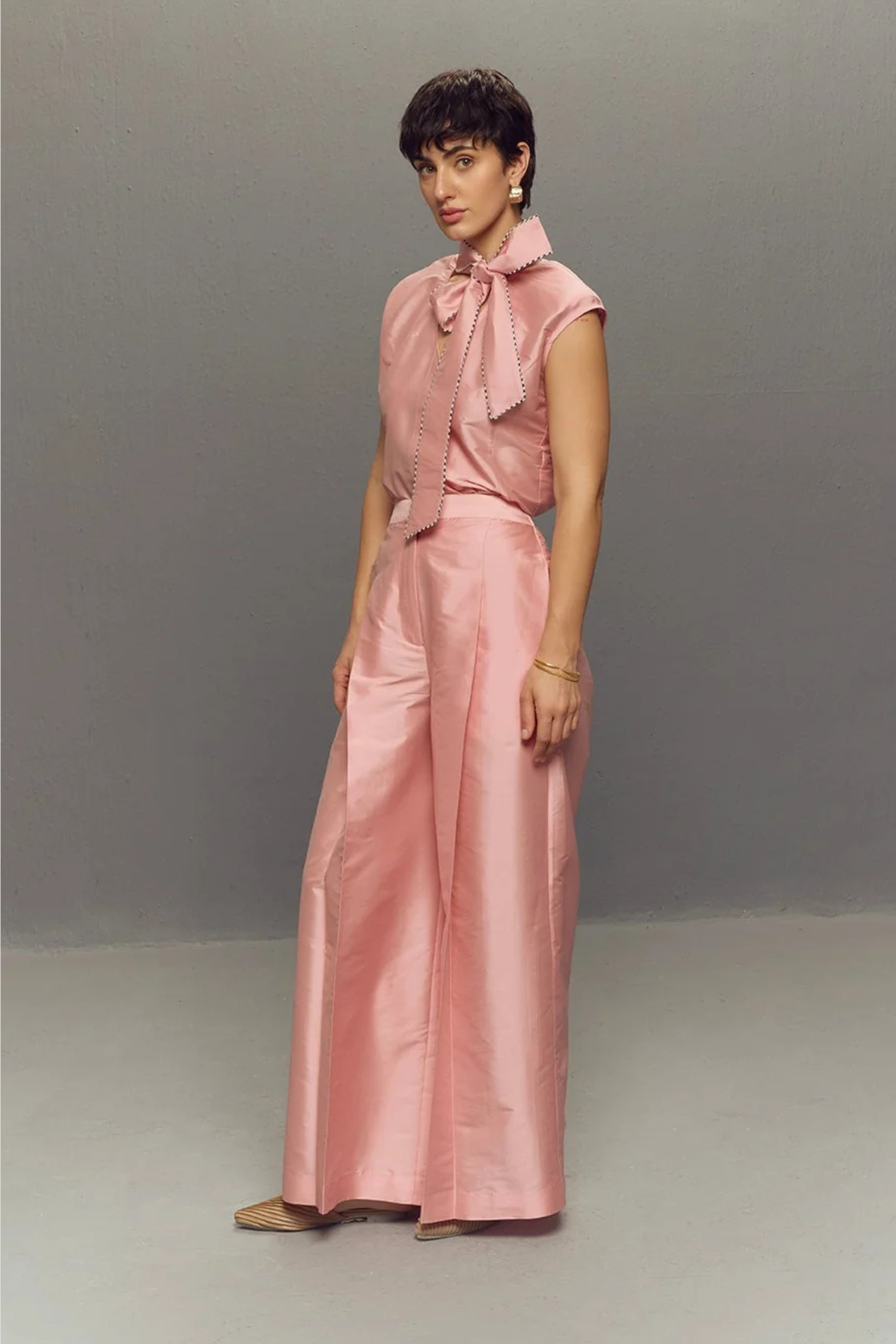 PINK BOW TOP SET