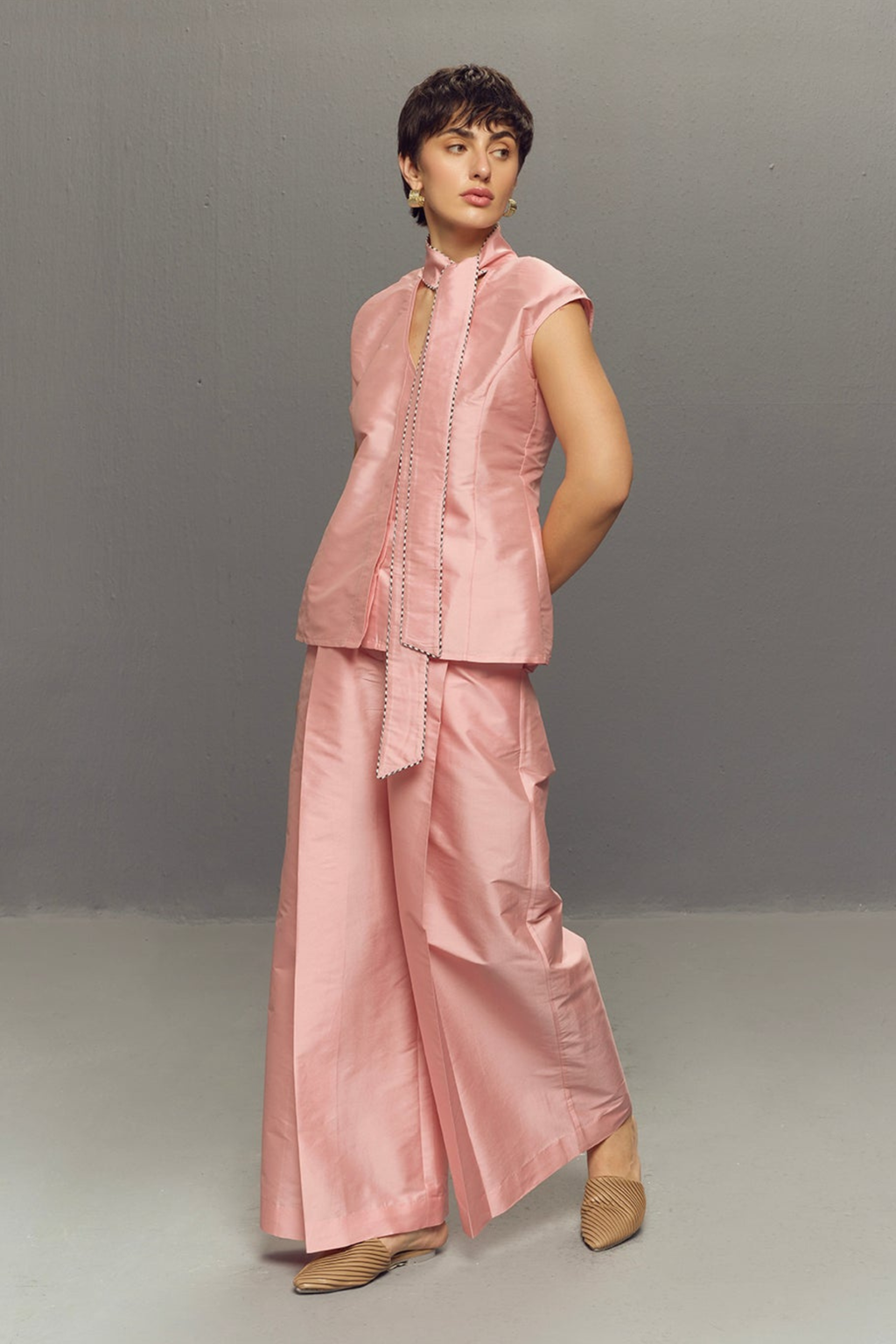 PINK BOW TOP SET