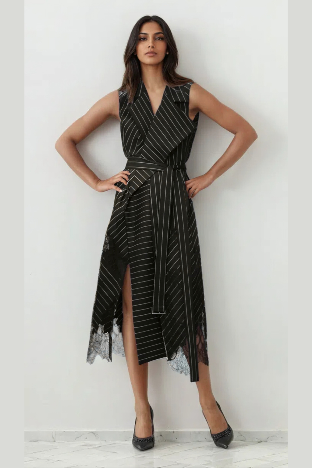 Striped Wrap Dress