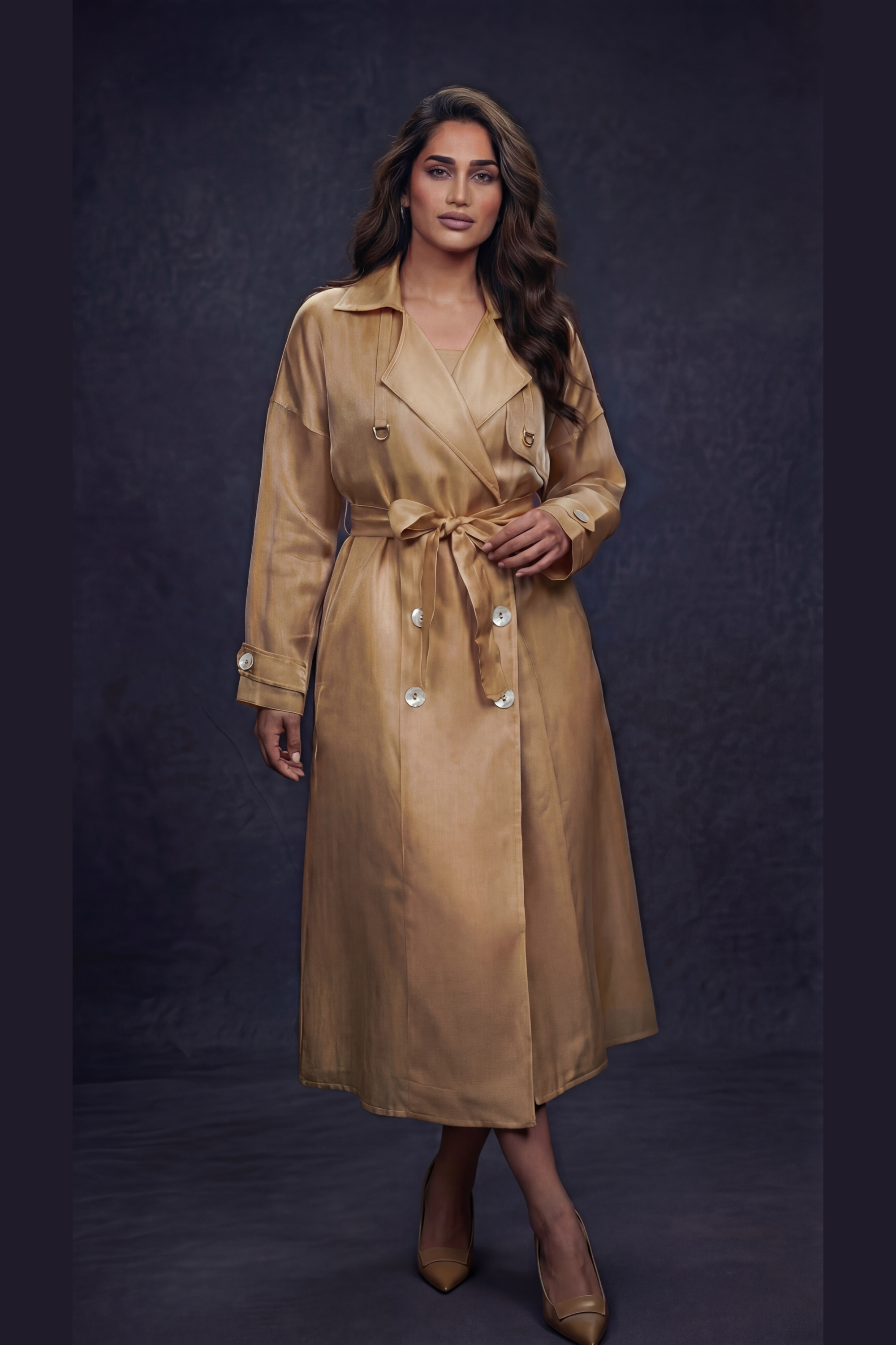 The Golden Hour Trench Dress