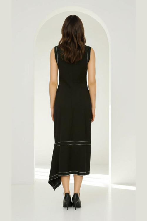 Edge-Stitch Asymmetric Midi