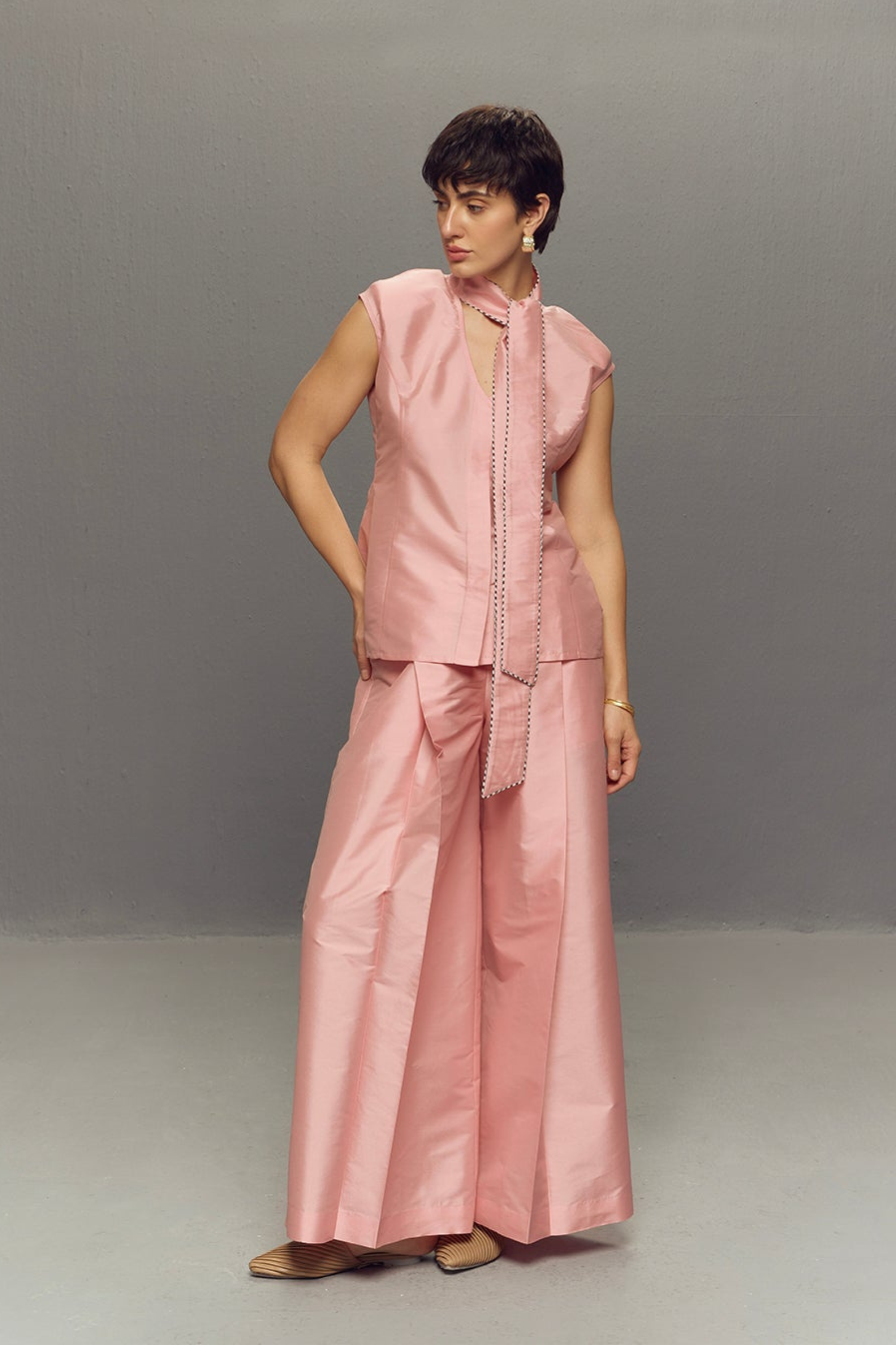 PINK BOW TOP SET