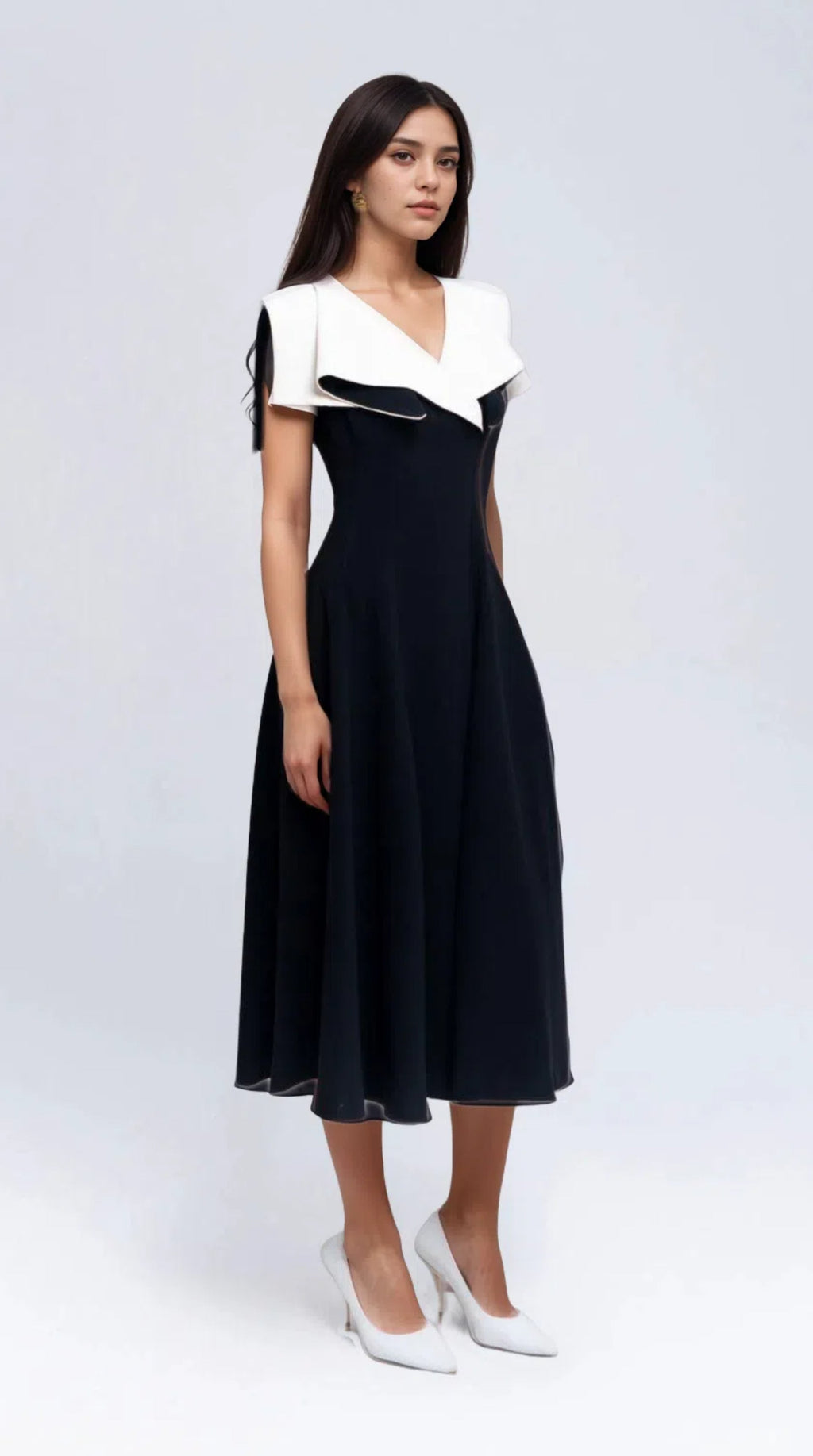 Origami Collar Midi (Black)