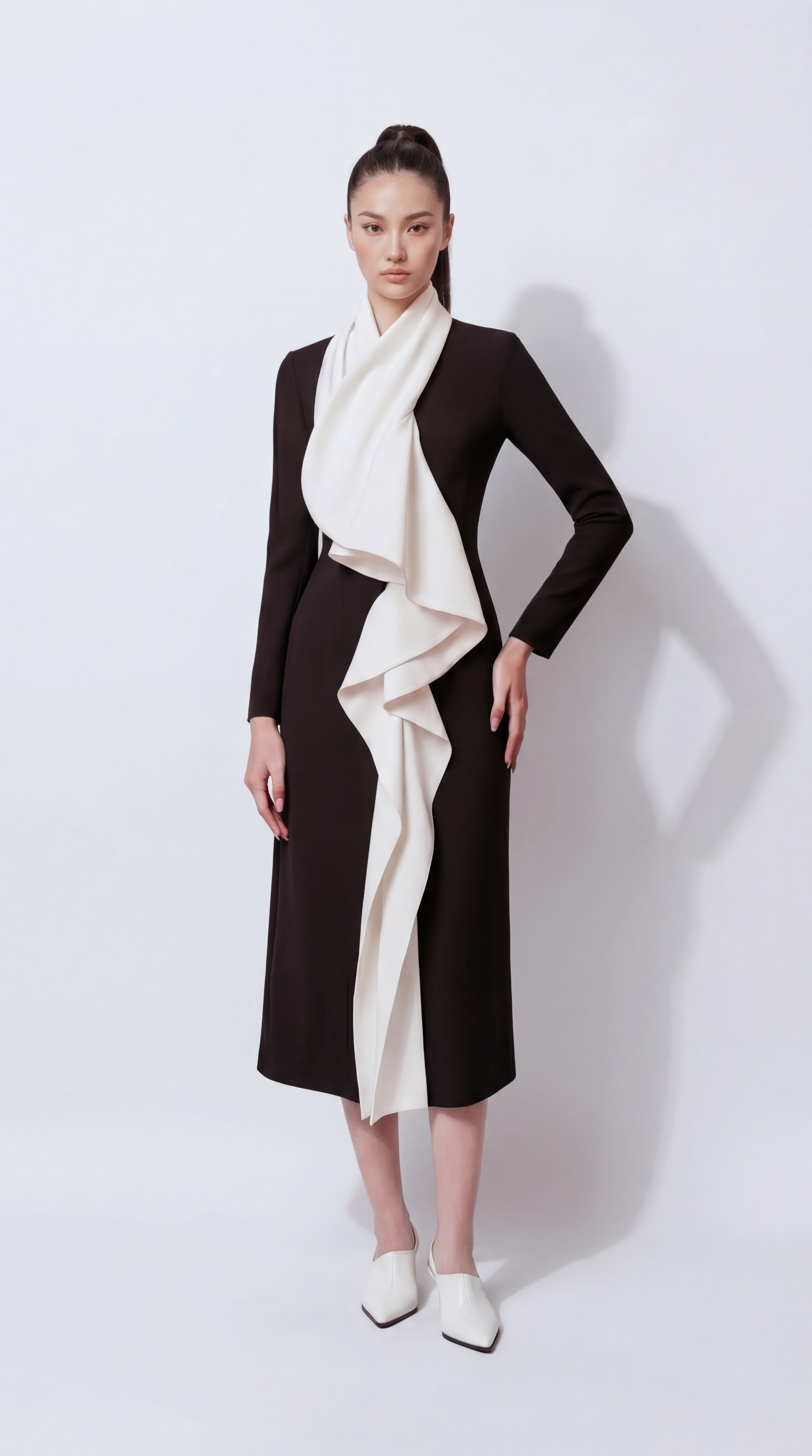 Noir Cascade Dress
