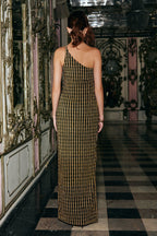 One-Shoulder Textured Gown