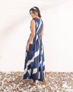 Navy Geo Maxi Dress