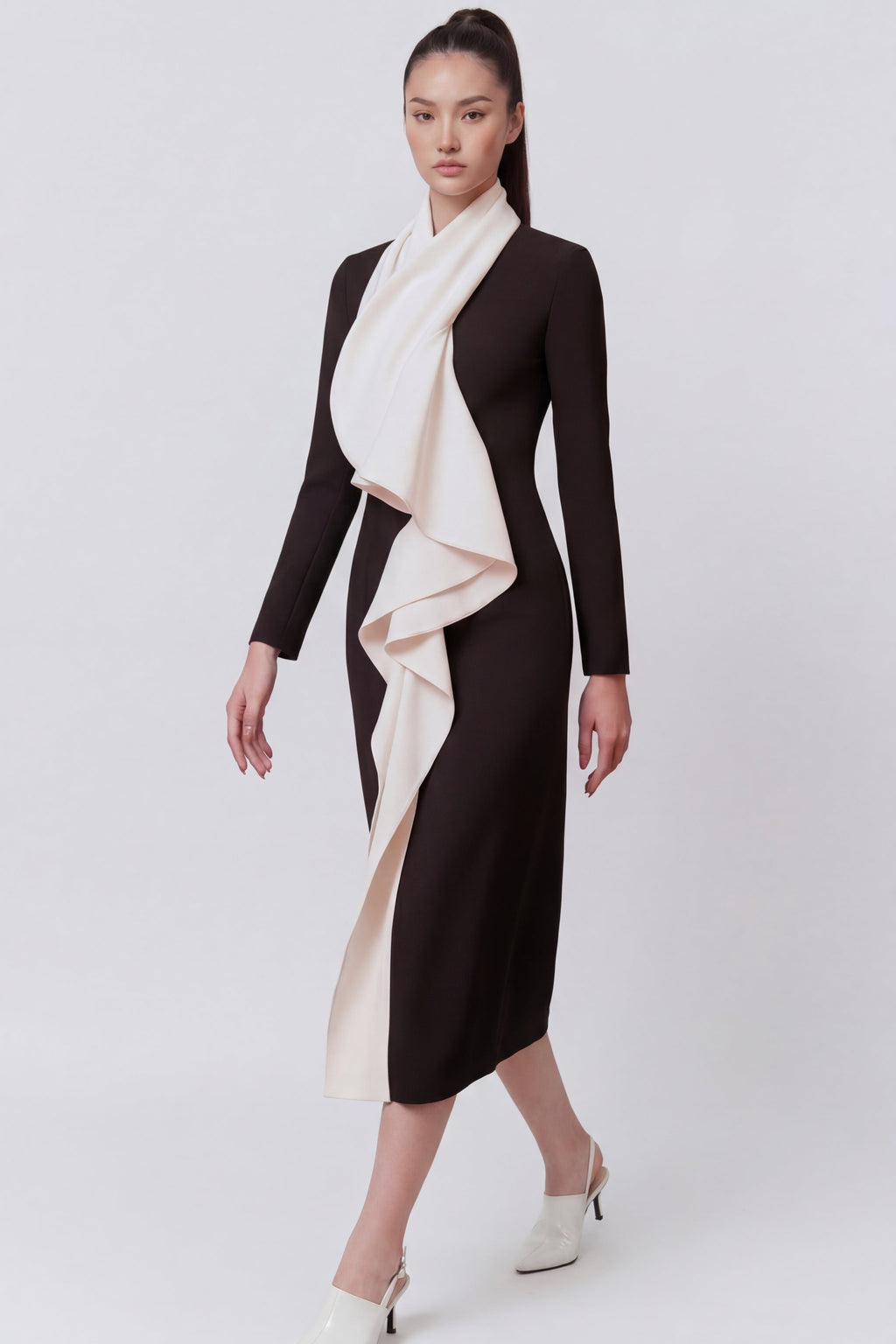 Noir Cascade Dress