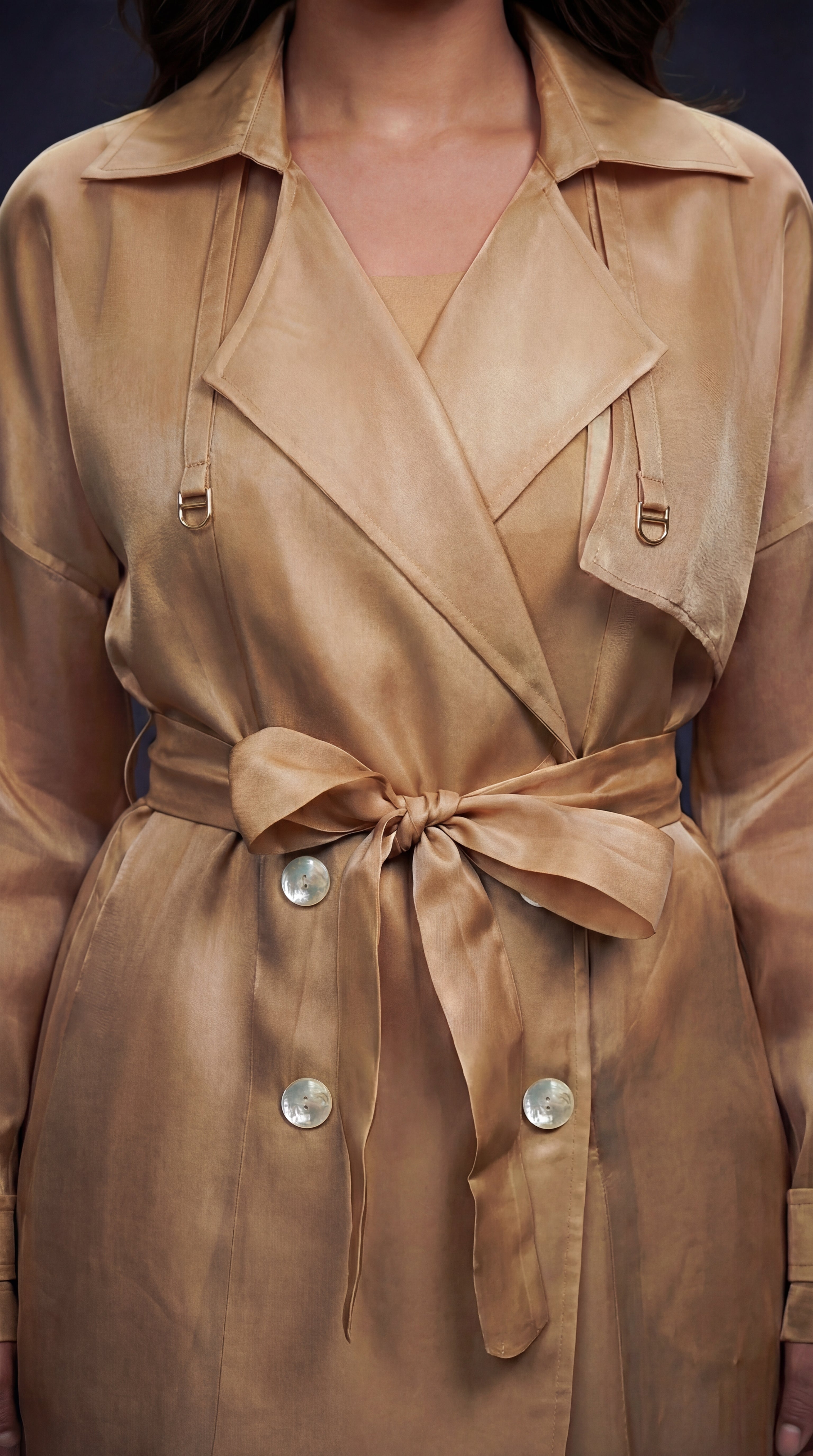 The Golden Hour Trench Dress