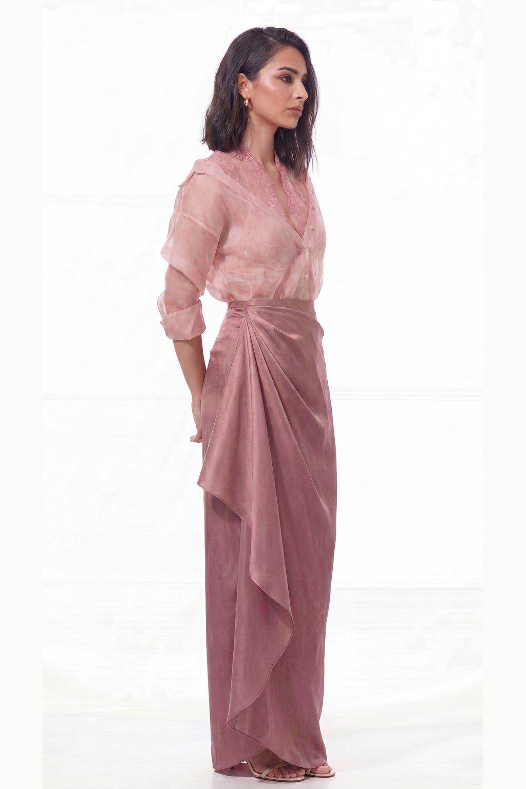 Blush Veil Co-ord Set