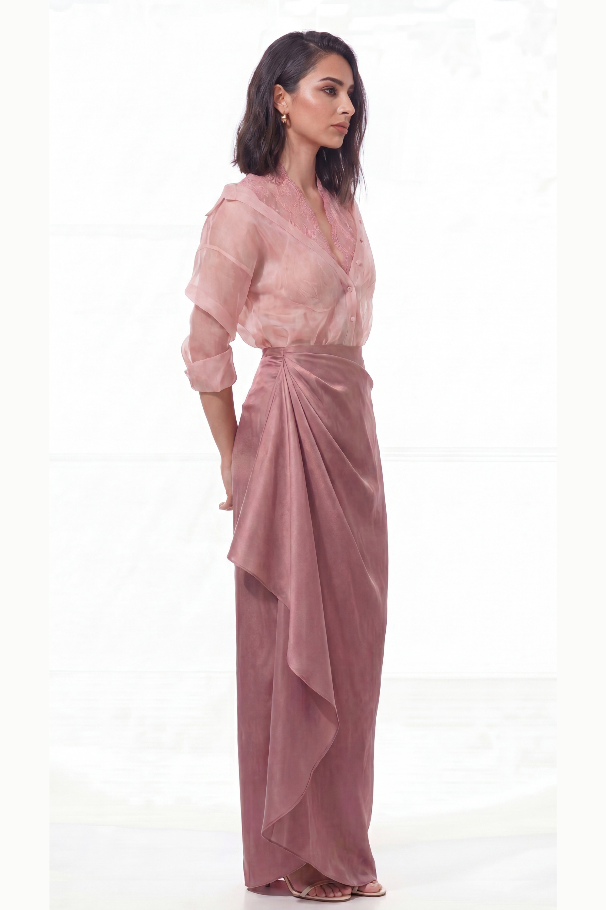 Blush Veil Co-ord Set