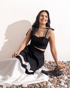 Black & White Skirt Set