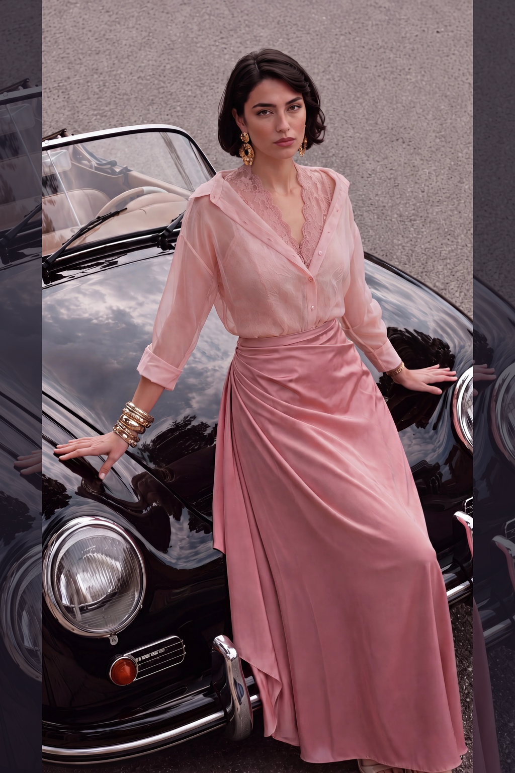 Blush Veil Co-ord Set
