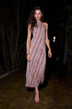 Pleated Halter Dress