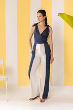 Navy & White Jumpsuit
