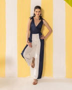 Navy & White Jumpsuit
