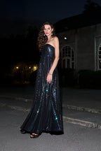Off-Shoulder Sequin Gown