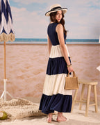 Navy & Ivory Maxi Dress