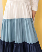 Blue & White Maxi Dress