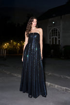Off-Shoulder Sequin Gown