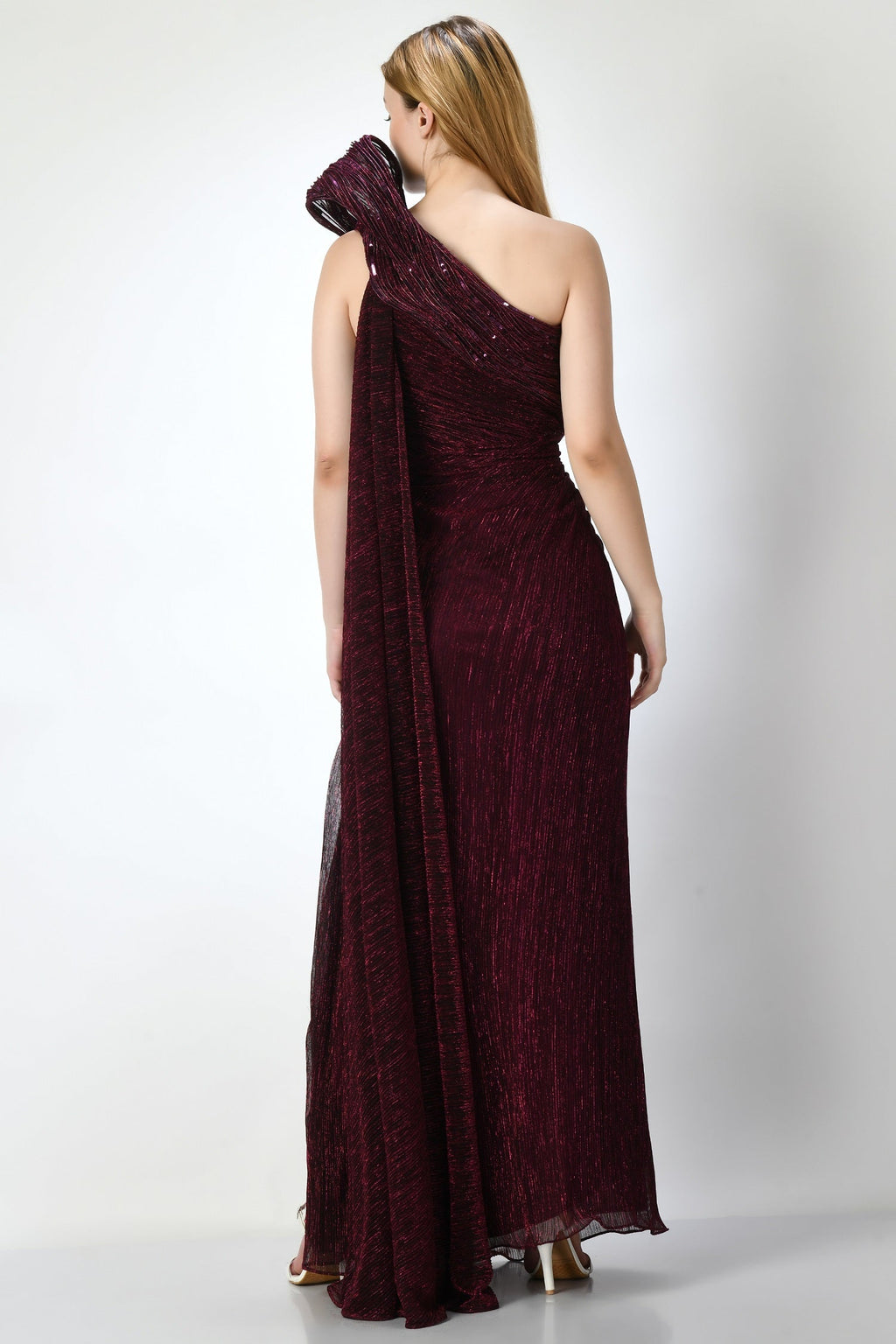 Wine Cocktail Gown For Women