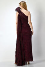 Wine Cocktail Gown For Women