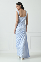 Lavender Gown with Pearl Embroidery For Women