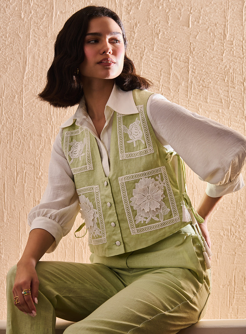 Deepicka Nagpal in Genie Co-ord Set (Matcha)