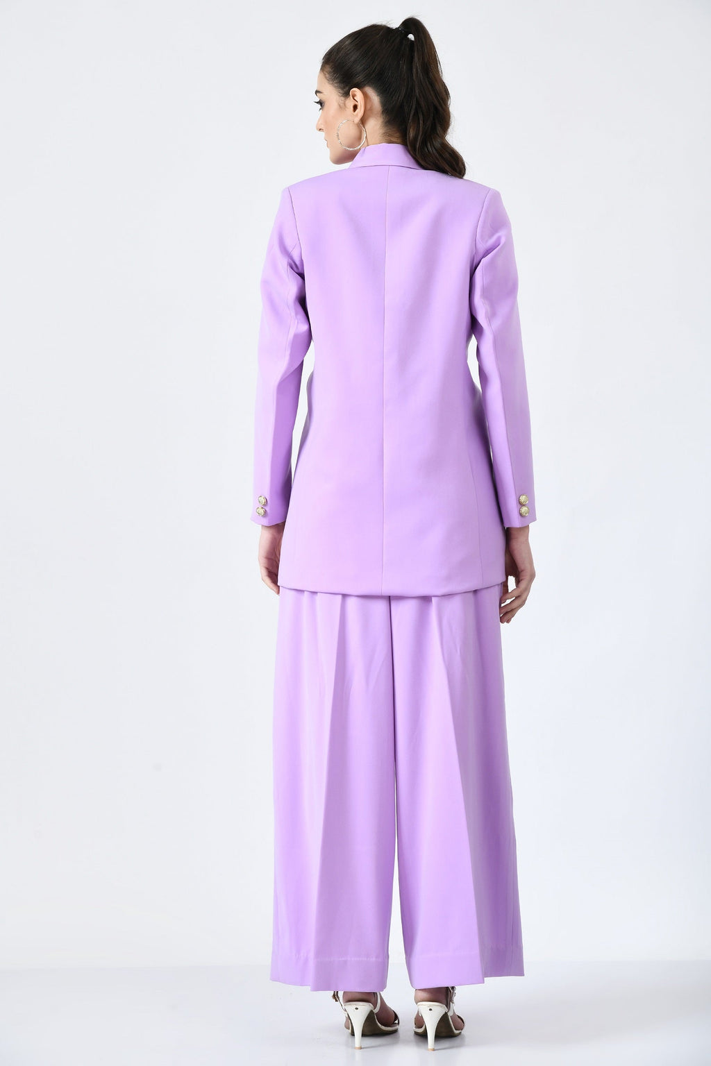 Barbican Lilac Fine Crepe 3 Piece Blazer Set for Women