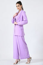 Barbican Lilac Fine Crepe 3 Piece Blazer Set for Women