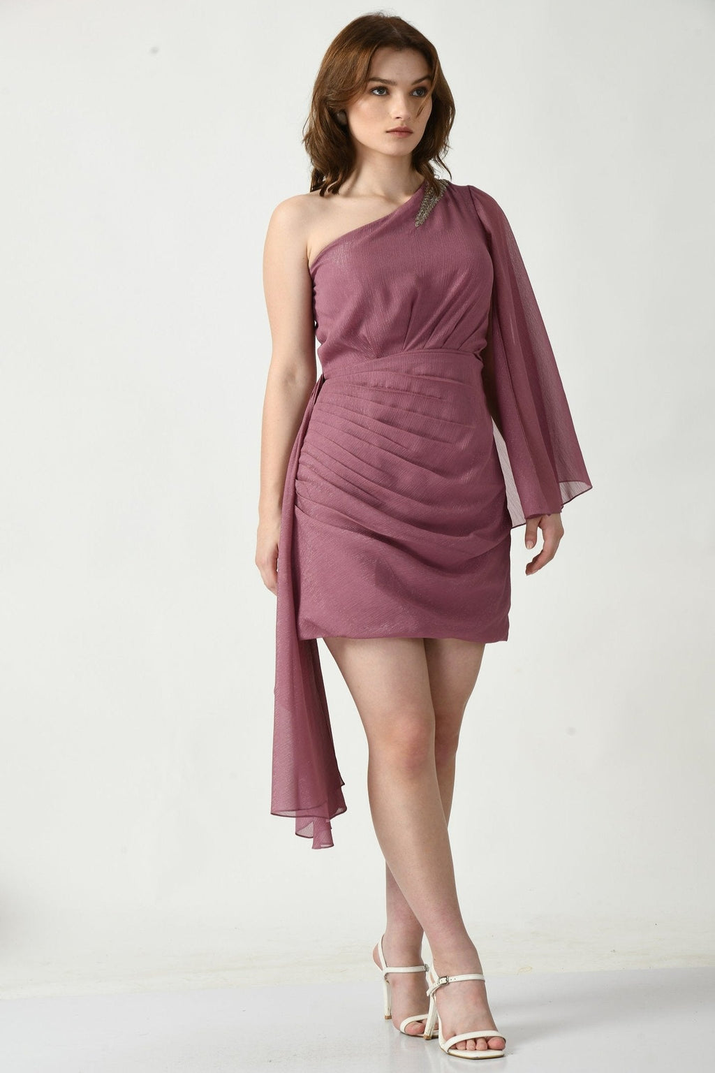 Chic One-Shoulder Dress for Evening Soirees for Women