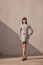 Archive beige black shift dress