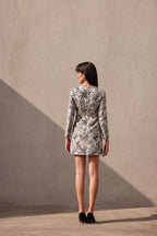 Archive beige black shift dress