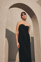 Black rhinestone corset dress