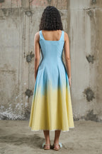 Soft Horizon Flared Midi Dress