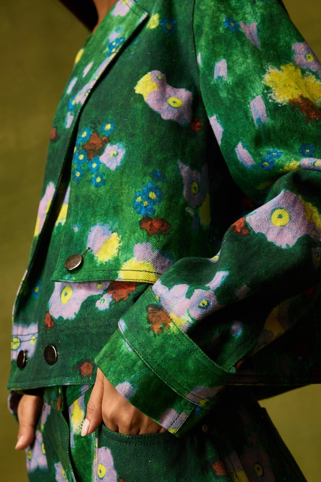 Mitali Wadhwa x Emerald Bloom Jacket Co-ord Set
