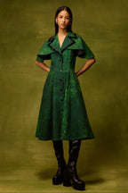 Emerald Muse Cape Dress
