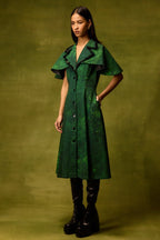 Emerald Muse Cape Dress