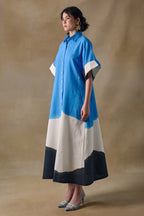Blue Washed Asymmetrical Dress