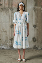 Moonlit Bloom Midi dress