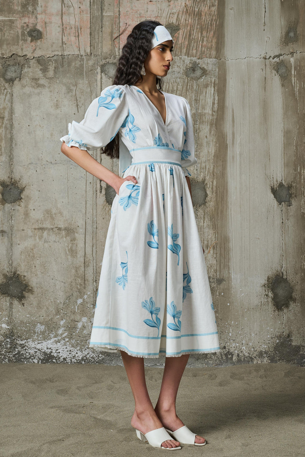 Moonlit Bloom Midi dress