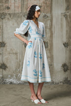 Moonlit Bloom Midi dress