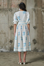 Moonlit Bloom Midi dress